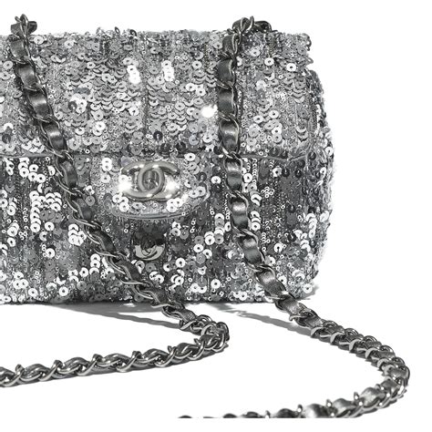 chanel 171 sequins|Flap bag, Sequins & silver.